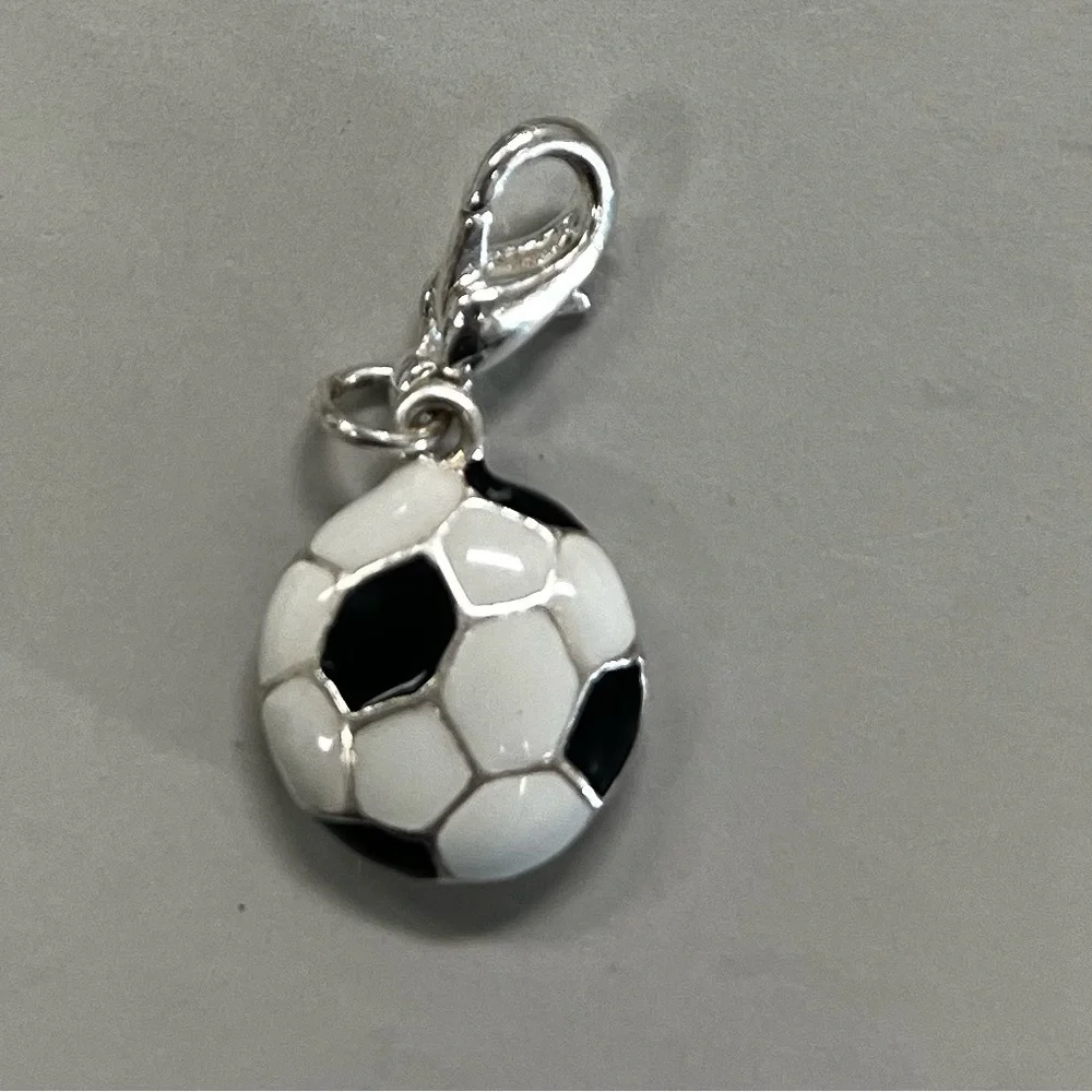 Vintage Claire’s Soccer Ball Dangle Charm with Lobster Clasp